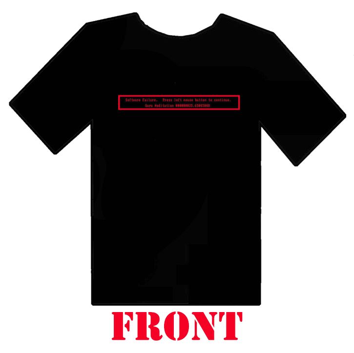 Amiga "Guru Meditation" logo - Classic Black Tee