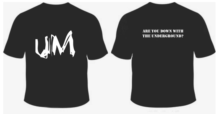 UNDERGROUND MUSIC - Classic Black Tee